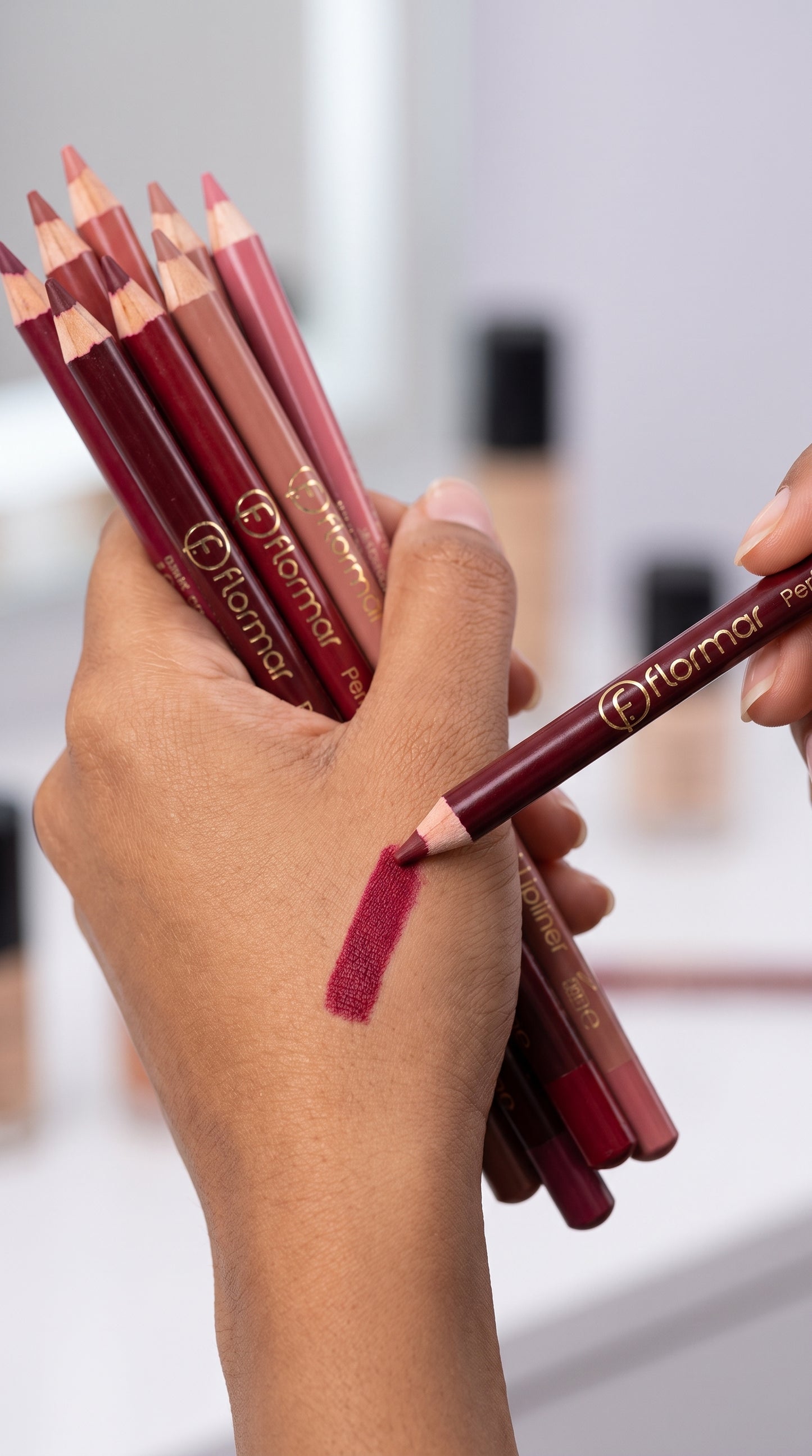 Flormar Perfect Long Lasting Lip Liner - 12 Shades of Nude Set